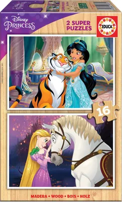 Produktbild von Puzzle lemn 2x16 piese Disney Princess 18875 EDUCA
