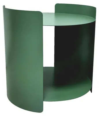 Produktbild von Moderner Beistelltisch GUY aus pulverbeschichtetem Metall, Grün, 40 cm breit, 40 cm hoch