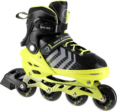Produktbild von 4-in-1 Schwarz-Grün Inline & Hockey Schlittschuhe, Größe M