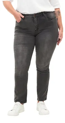 Productafbeelding van Zizzi Damen Jeans, grote maten, model Emily, slim fit, normale taillehoogte, maat 58/78 cm