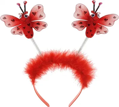 Produktbild von K80540862 rot-schwarz Damen Haarreif Käfer Käferkostüm Käferhaarreif