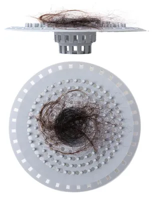 Produktbild von Haarsieb für Dusche und Waschbecken - 2 Stück Silikon-Abflusssieb - Duschablauf-Haarsieb