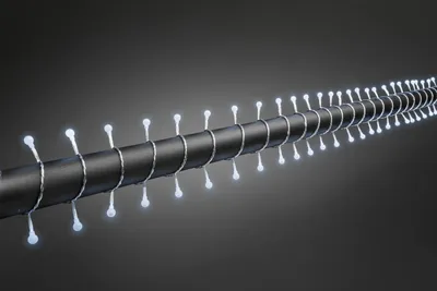 Immagine prodotto di Konstsmide - Globelichterkette LED, diodi rotondi, 80 diodi bianchi freddi, trasformatore per esterni da 24 V, cavo trasparente; 3691-203