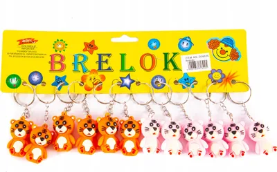 Zdjęcie produktu dla Kolorowy Brelok Miś Zawieszka Zestaw 12Szt