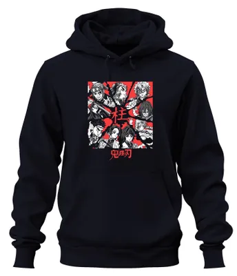 Produktbild von Demon Slayer Kimetsu no Yaiba Hashira Anime Geschenk Hoodie Kapuzenpullover, Navy, XXL