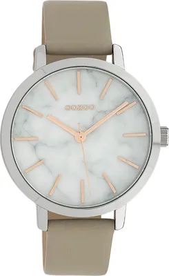 Produktbild von Oozoo Damen Lederarmband Uhr Timepieces taupe hellbraun Analog Quarzuhr UOC10112