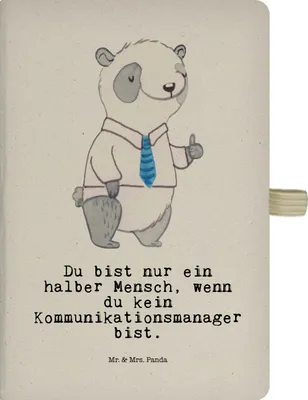 Produktbild von Mr. & Mrs. Panda Journal Kommunikationsmanager Herz - Transparent - Geschenk, Tagebuch, Adressbuch, Studium, Lustig, Witzig, Skizzenbuch, Spruch, Kladde, notizbuch