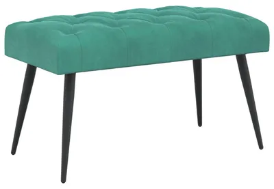 Image de Banc vidaXL capitonné, turquoise, 80 x 40 x 46 cm, velours