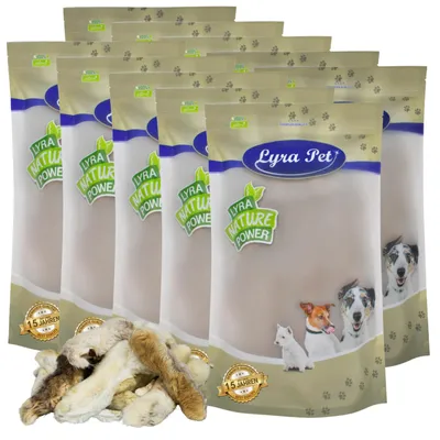 Produktbild von 10 kg Lyra Pet® Kaninchenpfoten mit Fell