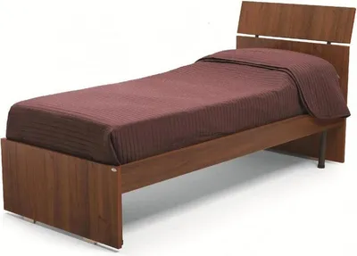 Immagine prodotto di Letto singolo in legno colore noce antico