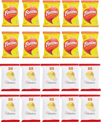 Produktbild von 10x Fonzies Gli Originali Maissnack mit Käsegeschmack 40 g + 10x San Carlo classica 50g