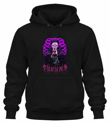 Immagine prodotto di Sukuna Itadori Jujutsu Kaisen Anime Maledizione Re Otaku Regalo Unisex Felpa con cappuccio, Nero, 3XL