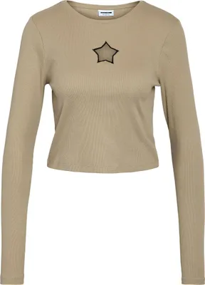 Produktbild von NOISY MAY Crop Top Langarmshirt mit Cut-out Größe: L