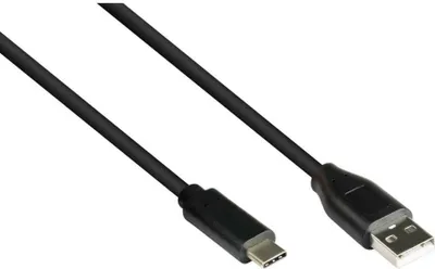 Zdjęcie produktu dla Kabel USB 2.0 typu A do USB-C, 2 m, podwójnie ekranowany, czarny