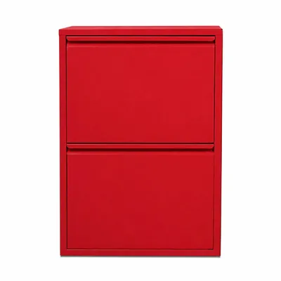 Produktbild von Alveon Schuhkipper Metall 2 Klappen schmal 51 x 15 x 75 cm - Rot