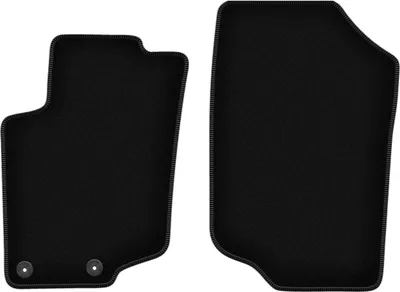 Image de Wielganizator Tapis avant de sol velours sur-mesure pour Peugeot 207 (2006-2012, SW, break, hatchback) noir, jeu 2 pièces, fixations