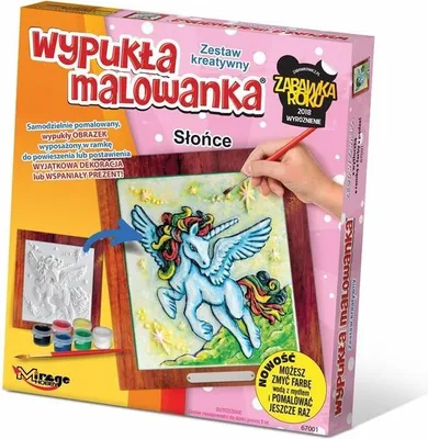 Zdjęcie produktu dla Wypukła malowanka Jednorożec - Słońce
