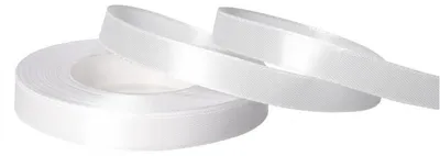 Produktbild von Satinschleife, weiß, 12 mm Breite, 32 Meter Länge