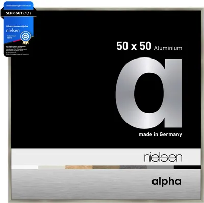 Produktbild von nielsen Aluminium Bilderrahmen Alpha, 50x50 cm, Brushed Edelstahl