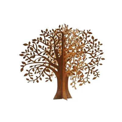 Produktbild von Schöner Baum aus Metall Edelrost Neu zur Dekoration für den Blumengarten Metallfigur Bronzefigur Bäume Natur BO-MD70068