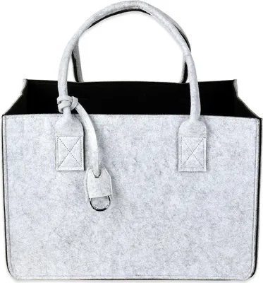 Produktbild von Schramm® Filztasche in 7 Farben  40x27x27cm Kaminholztasche Einkaufstasche  Aufbewahrungstasche Filz Tasche Filztaschen, Farbe:schwarz