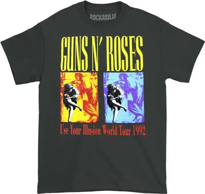 Produktbild von Guns N Roses - "Use Your Illusion World Tour" T-Shirt für Herren/Damen Uni RO674 (L) (Black)