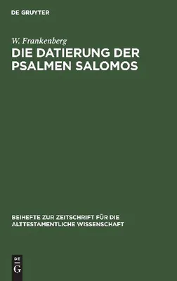 Produktbild von Die Datierung der Psalmen Salomos
