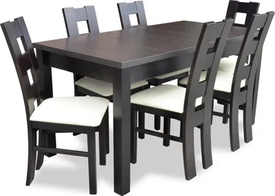 Immagine prodotto di Sala da pranzo design mobili gruppo sedie tavolo 6 poltrone set nuovo 7 pezzi.