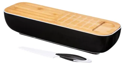 Produktbild von *Brotkorb mit Bambusschneideunterlage+Brotmesser