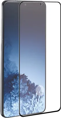 Immagine prodotto di Muvit, pellicola protettiva in vetro resistente agli urti per Samsung Galaxy S21 5G, nero trasparente