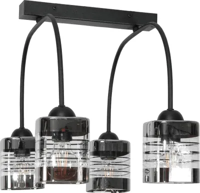 Obrázek produktu pro Stropní svítidlo závěsná lampa černá klasická skleněná lampa 15-499 Davis