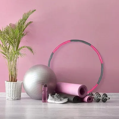 Immagine prodotto di Anello fitness Ø 95 cm per addome e vita, rosa-grigio