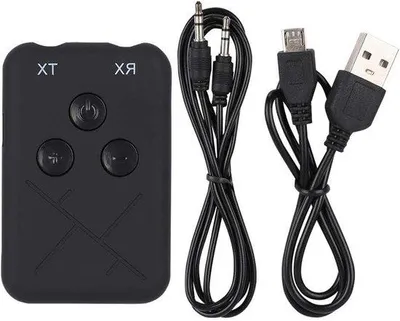 Obrázok produktu pre Bluetooth adaptér 2 v 1 – vysielač a prijímač, bezdrôtový, čierny, pre autotelevíziu