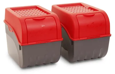 Produktbild von Novaliv 2x Groß 9L rot Gemüsebox Kartoffel Aufbewahrungsbox Vorratsdose Obstaufbewahrung Behälter Obsttopf