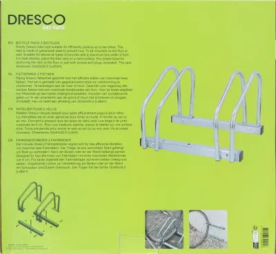 Zdjęcie produktu dla Dresco Stojak rowerowy na 2 rowery Montaż podłogowy i ścienny