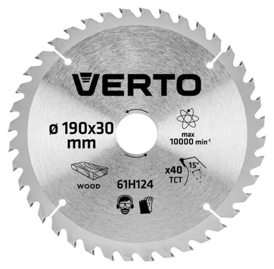 Produktbild von Hartmetall Sägeblatt 190 mm, 40 Zähne, Bohrung 30 mm, für Holz und Spanplatten