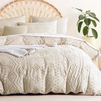 Produktbild von Unyqoos® Stylish Bohemian Bettwäsche-Set mit geometrischen Mustern und weicher Mikrofaser