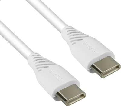 Zdjęcie produktu dla Kabel USB-C / USB-C 5A Power Delivery 100W, szybkie ładowanie, 2,5 m, Swissten - Biały