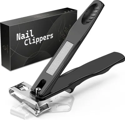 Image de coupe-ongles rotatif à 360° pour seniors et adultes, manche extra long, ergonomique, pour ongles épais
