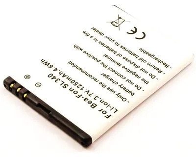 Produktbild von Akku für Doro Primo 571 Li-Ion 3,7 Volt 1250 mAh schwarz.