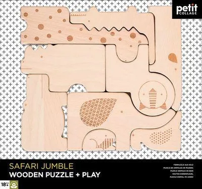 Produktbild von Safari-Dschungel-Holzpuzzle zum Spielen