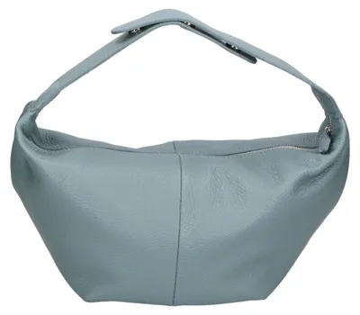 Produktbild von Gave Lux Damen Schultertasche, Grau, aus strukturiertem Leder, handgefertigt,  Italy