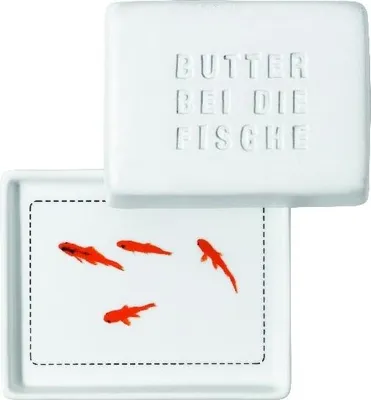 Produktbild von Breakfast Butterdose, klein "Butter bei die Fische"