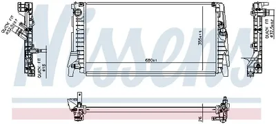 Produktbild von NISSENS 606812 Kühler Wasserkühler Motorkühler für BMW 1 Schrägheck (F40) X1 (F48) 2 Active Tourer (F45) 2 Gran Tourer (F46) 2 Gran Coupe (F44)