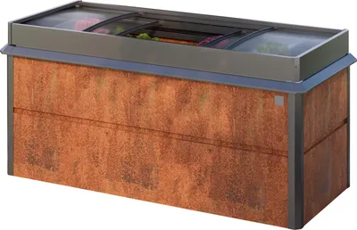 Immagine prodotto di PRIMEYARD 200 x 85 x 77 cm Orto rialzato Nele, acciaio corten, look ruggine | con telaio freddo e bordo anti-lumache