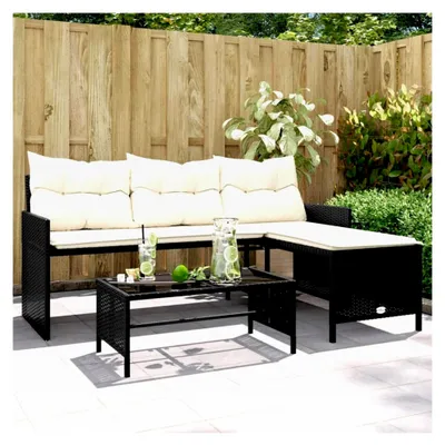 Produktbild von Gartenmöbel Set Rattan Balkon Lounge Klein Ecklounge Ecksofa Outdoor