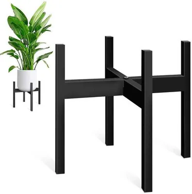 Image de Grand support à plantes noir pour pots de 35,5 cm