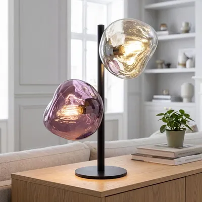 Immagine prodotto di Lampada da tavolo CANOPUS bianco-viola Altezza 40 cm