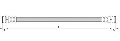 Produktbild von METZGER 4111618 Bremsschlauch Hinten Links Hinten Rechts für OPEL Adam (M13)
