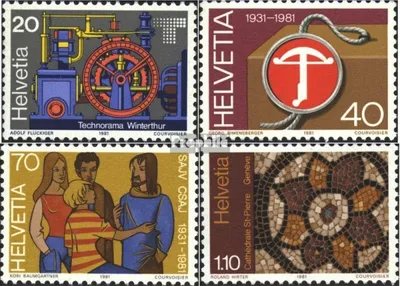 Produktbild von Briefmarken Schweiz 1981 Mi 1206-1209 (kompl.Ausg.) gestempelt Jahresereignisse